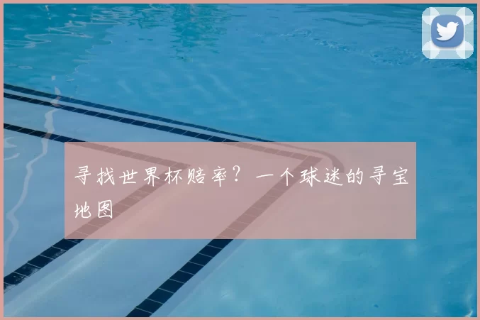 寻找世界杯赔率?一个球迷的寻宝地图
