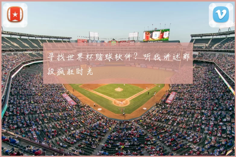 寻找世界杯赌球软件？听我讲述那段疯狂时光